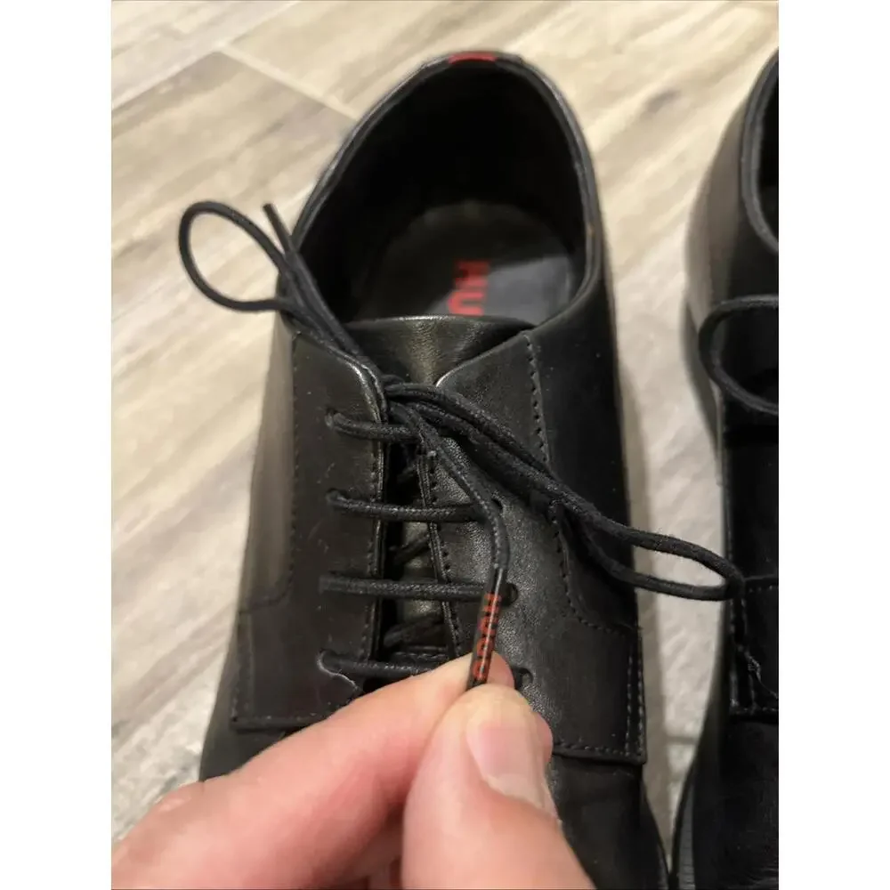HUGO BY HUGO BOSS MENS BLACK DRESS OXFORD SHOES SIZE EU45.5/US11.5 MADE IN LAOS
